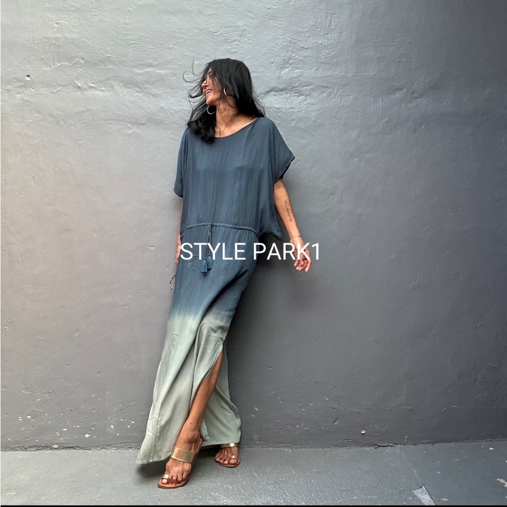 Gradient Blue Maxi Dress